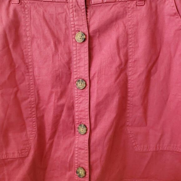 Abercrombie & Fitch Cranberry Paperbag Buttoned Skirt - Picture 3 of 8